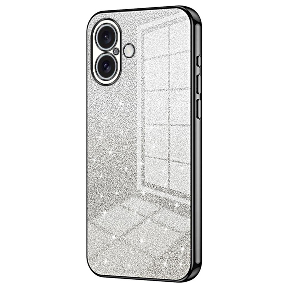 For iPhone 16 Case Electroplating Gradient Glitter TPU Phone Cover