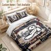 Custom Name Bedding Set 3 PiecesKorn Print Duvet Cover + 2 Pillowcases Soft Bed Decor