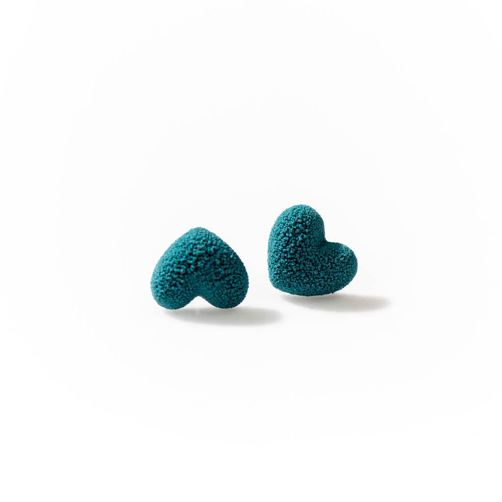 

Exquisite Ceramic Love Heart Shape Stud Earrings Multicolor Anti-allergic Metal Pin Fashion #LY101