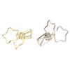 100 Pcs Cute  Clips Cartoon Star Shape Golden Silver Paper Clamps for Home School Office File 