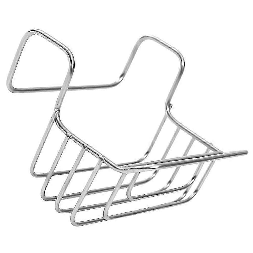 Stainless Steel Sponge Holders Kitchen Sink Sponge Holder Bathroom Use Dish Cloths Drainage Storage Hanging Basket 15.3X13X10CM 1Pack
