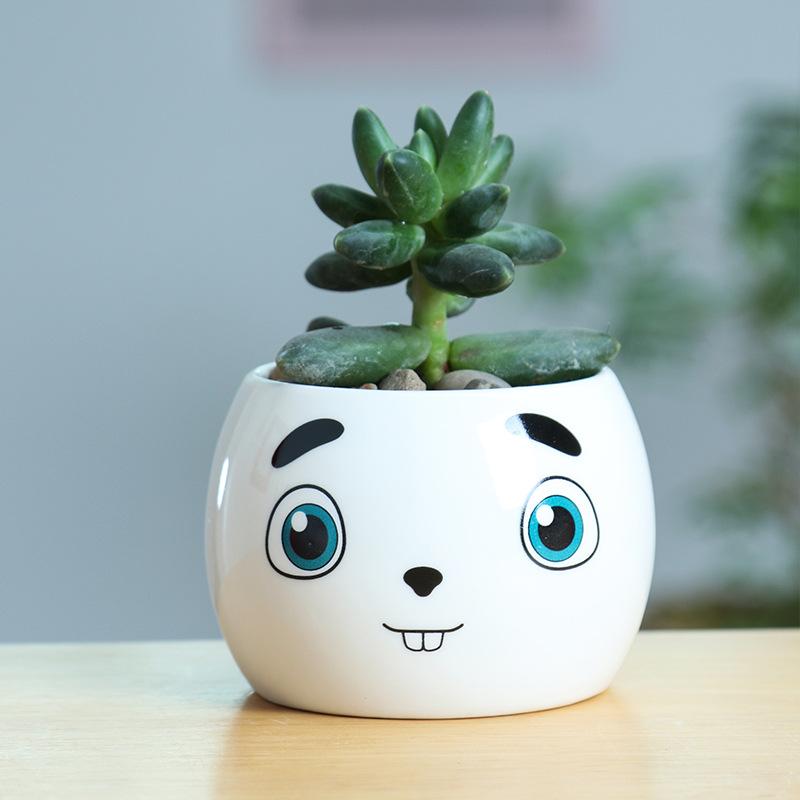 Japanese-Style Cute Mini Succulent Plant Ceramic Small Flower Pot, Simple And Creative Expression Flower Pot, New Succulent Flower Pot