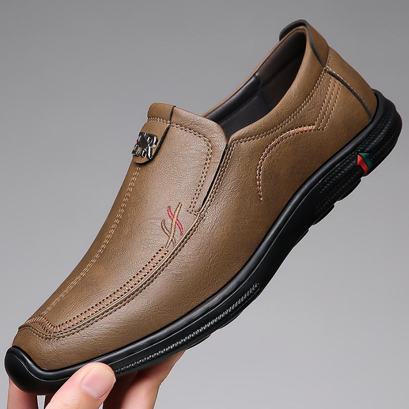 Fashion Fashion Casual Business Casual Men's Leather Shoes Spring Autumn New Designer Loafers Male Solid Color Designer Shoe Man