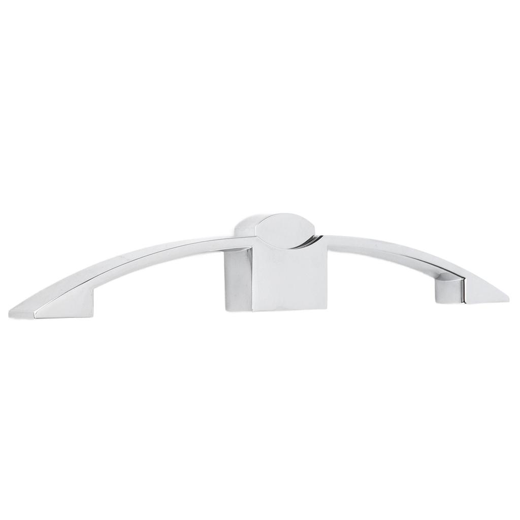 RV Push Button Pull Handle Latch Lock Arc Shape Glossy Silver for Caravan Truck Camper