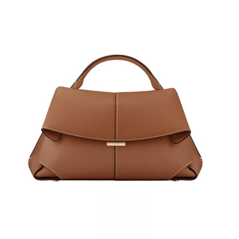 1PC Smile Bag French Bolingen Niche Leather Women's Bag Premium Folded Handbag Crossbody Bag Women's Bag