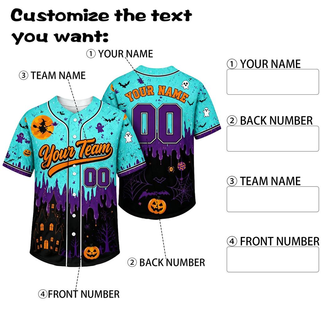 Unisex Custom Baseball for Men, Women and Kids - Halloween Costume Top