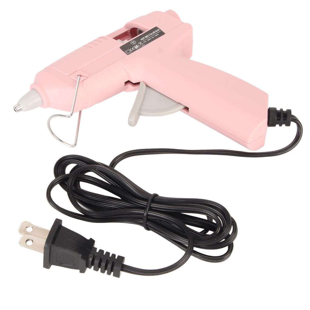 Heißklebepistole Schnelles Vorheizen 20W Mini-Heißschmelzklebepistole mit 30 Klebestiften für Kinder DIY Basteln 110‑240V US-Stecker