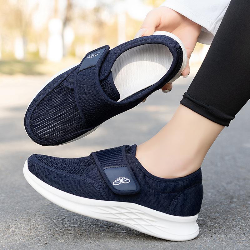 New Arrival Walking Shoes for Middle-Aged and Elderly Women – Velcro-Closure Sneakers with Hiking Soles