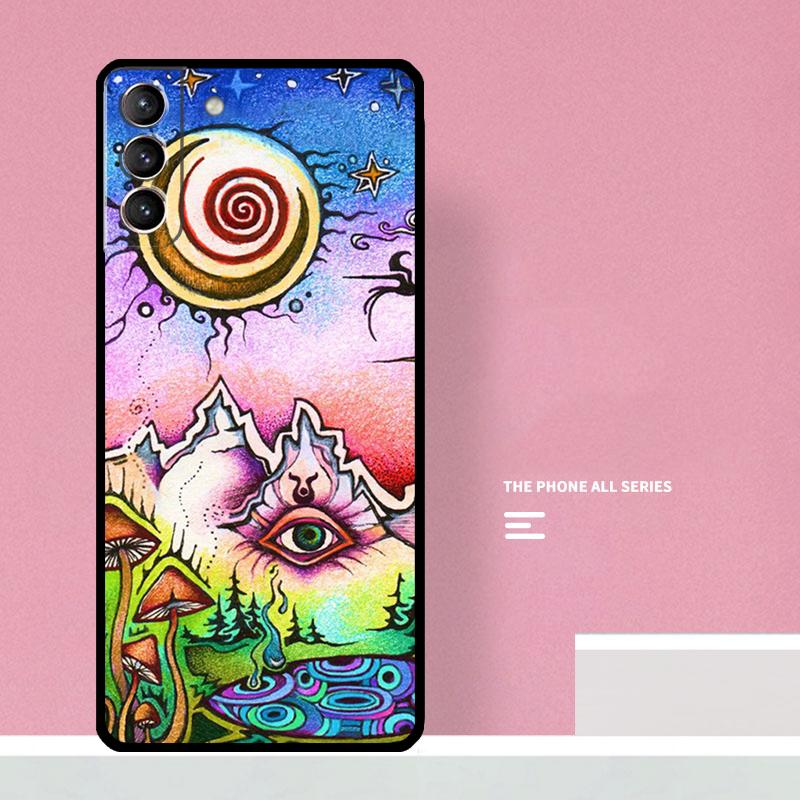 

Hippy Hippie Psychedelic Art Phone Case For Samsung Galaxy S24 S26 Ultra S20 S21 S22 S23 S25 Plus S10 S25 FE Cover Coque Galaxy S24