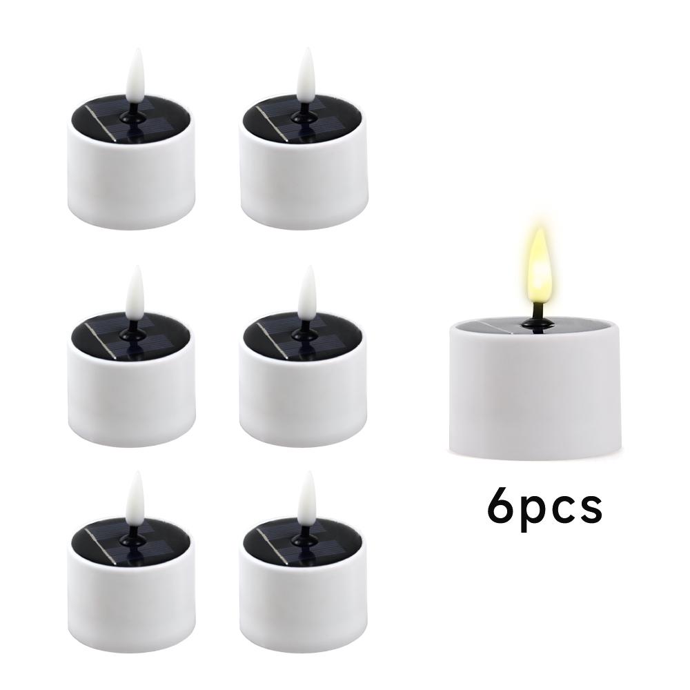 Homemory Solar Tea Lights Solar LED Flameless Candle Lamp Outdoor Waterproof Dusk To Dawn Lighting for Lantern Garden Decor