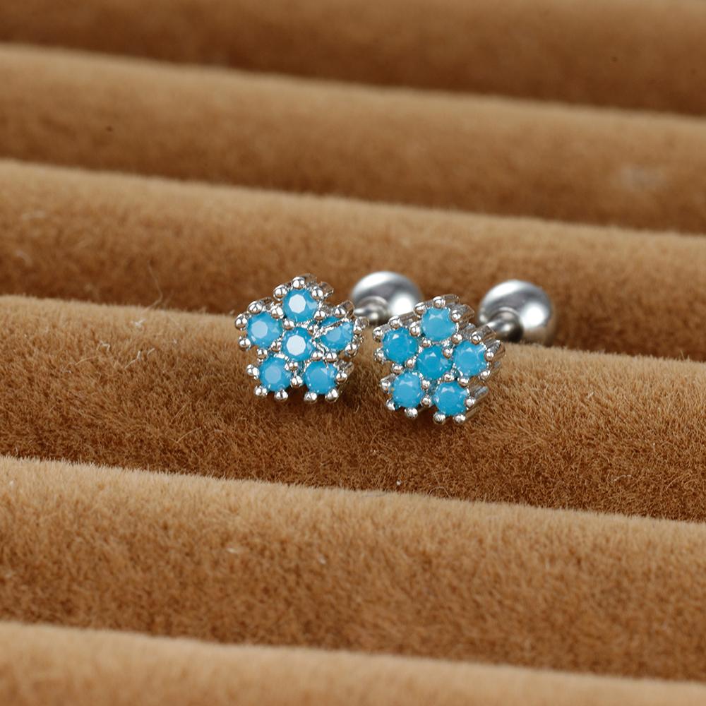 Vintage Gold Color Stainless Steel Butterfly Earrings for Women Zircon Cartilage Piercing Stud Earring Jewelry aretes de mujer