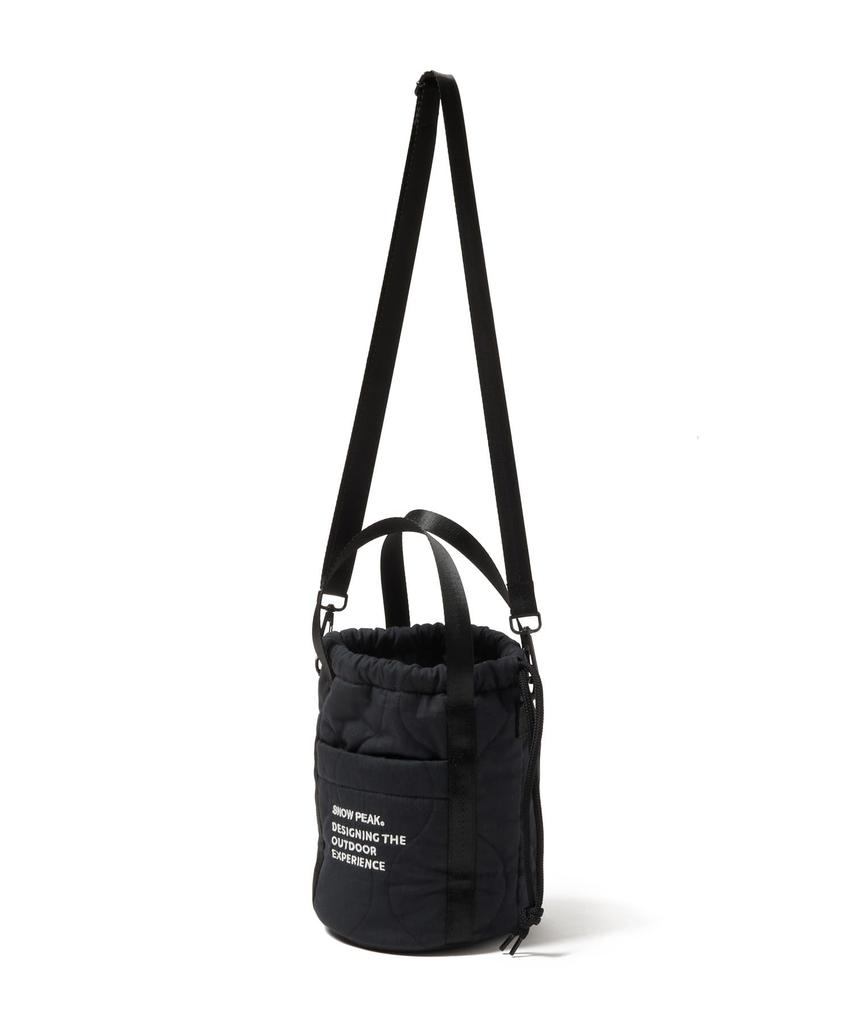 Snow Peak Quilted Ripstop Pouch for Men and Black AC-25AU021 2-Way Multi-Way Tote/Shoulder/Handbag Women,