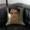 EEva Green Cushion Cover Pillow Case Antidustmite Invisible zipper silky plush cushion