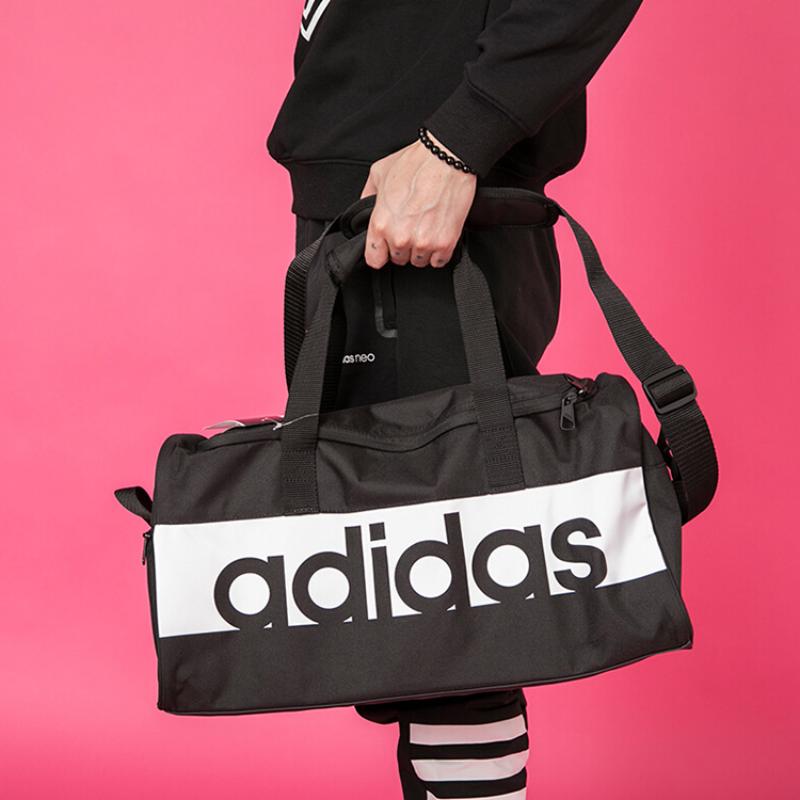 Adidas Polyester One Shoulder Handbags Regular Unisex Black Adidas S99954