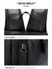 Men's PU Double Shoulder Computer Bag - Casual Business, Trendy Fashion, Large Capacity Travel Bag