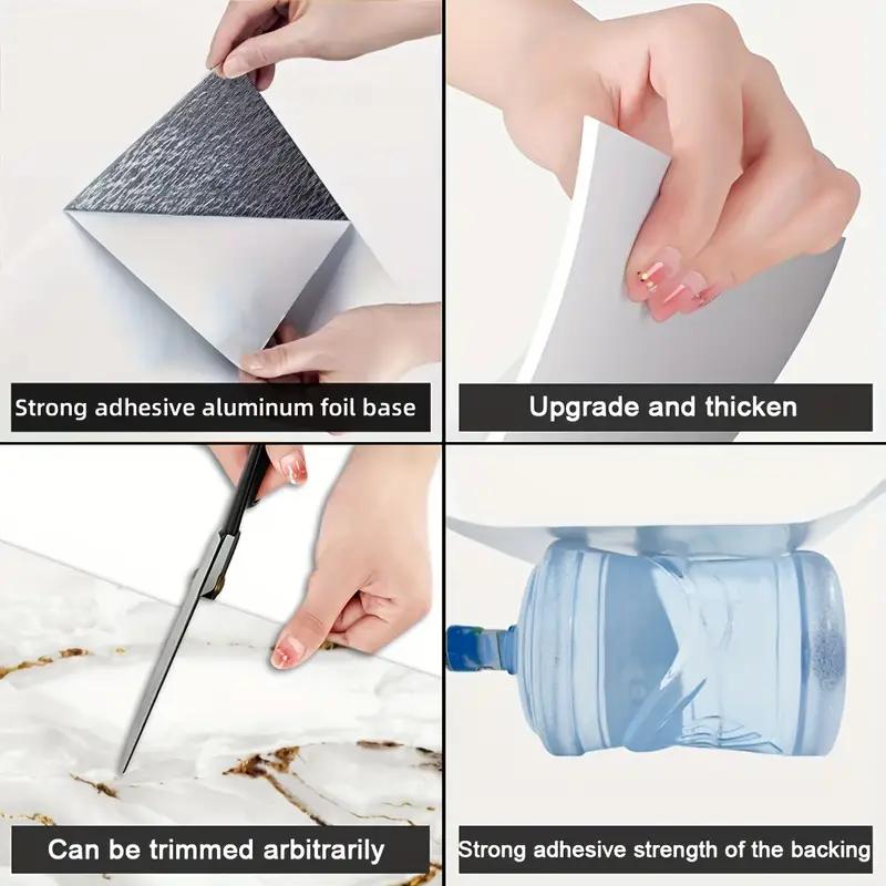10-50PCS 30x30cm Self Adhesive Faux Tile Wallpaper Waterproof Moisture Proof Oil Resistant Imitation Sticker for Home Decor