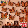 1-2Sets 3D Artificial Monarch Butterfly Realistic Vivid Colorful Stunning Beautiful Day of Dead Halloween Home Party Decorations