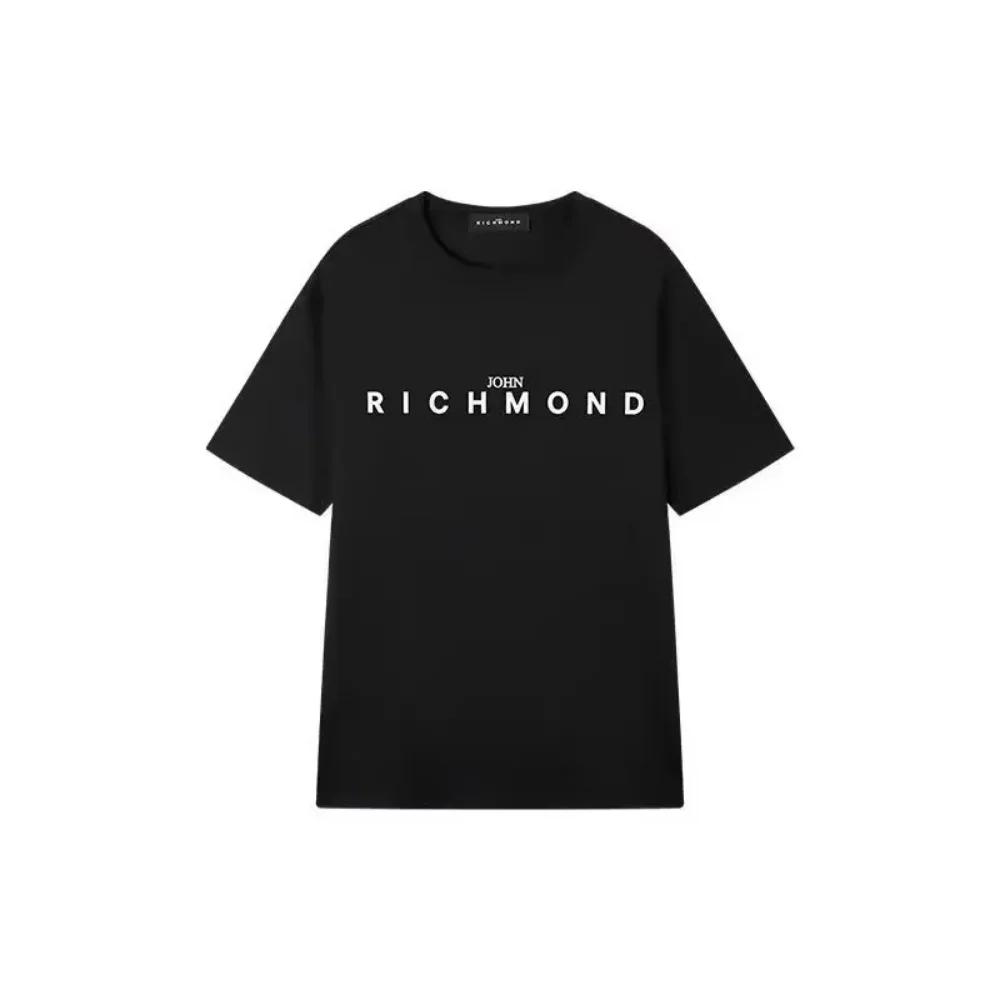 

Round Neck Short Sleeved Shirt Harajuku Fashion Streetwear Summer Pure Leisure Sport Breathable Unisex Round Neck T-Shirt#Color(2) XXXXXL чёрный