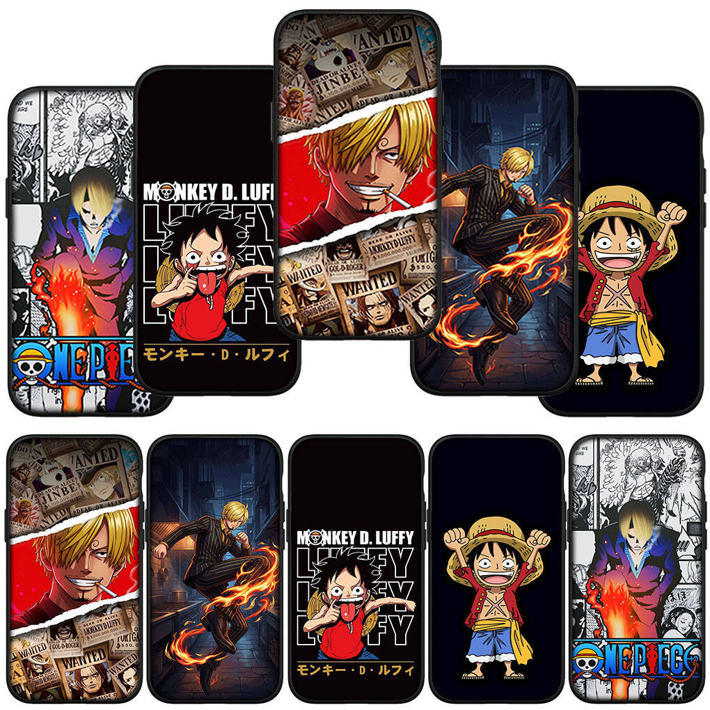 Etui na telefon do iPhone 17 15 16 Plus Redmi Note 14 12 11 13 Pro Max Huawei P30 P20 Lite OPPO A60 A40 A80 A38 A54 Tapeta Luffy One Pieces Sanji Pokrowiec