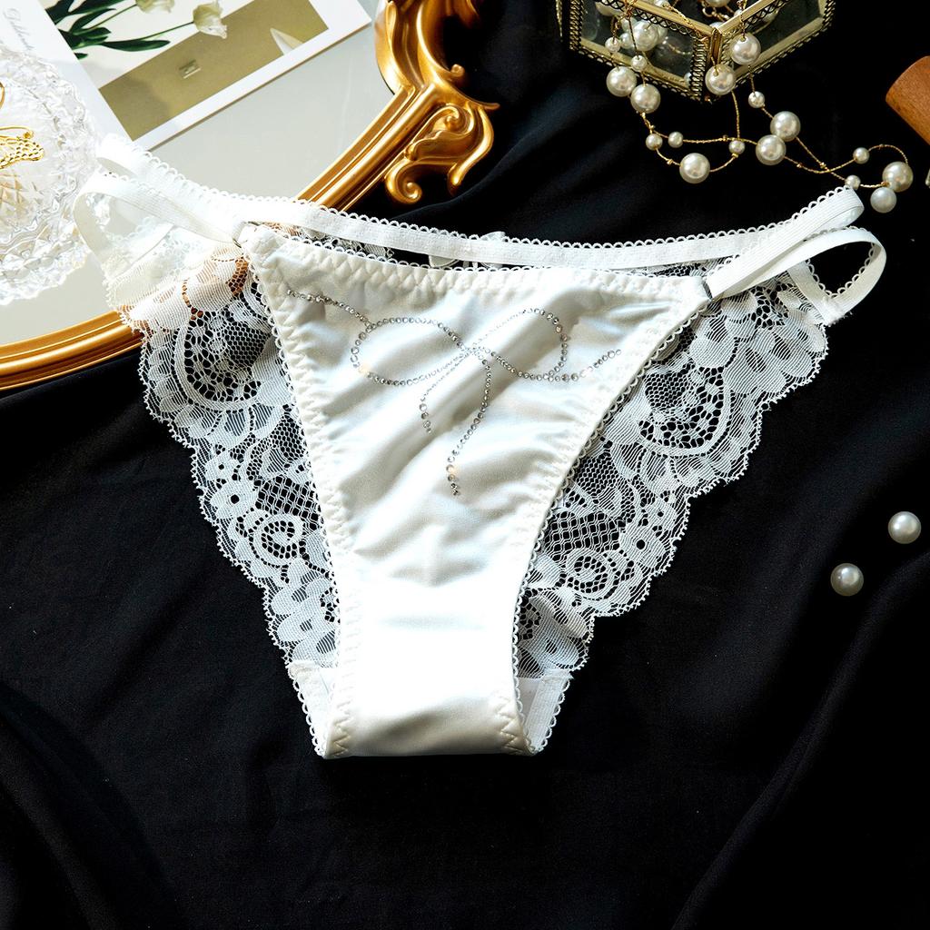 Schleife Diamant Niedrige Taille Slip Spitze Sexy Dreieck Damen Slip