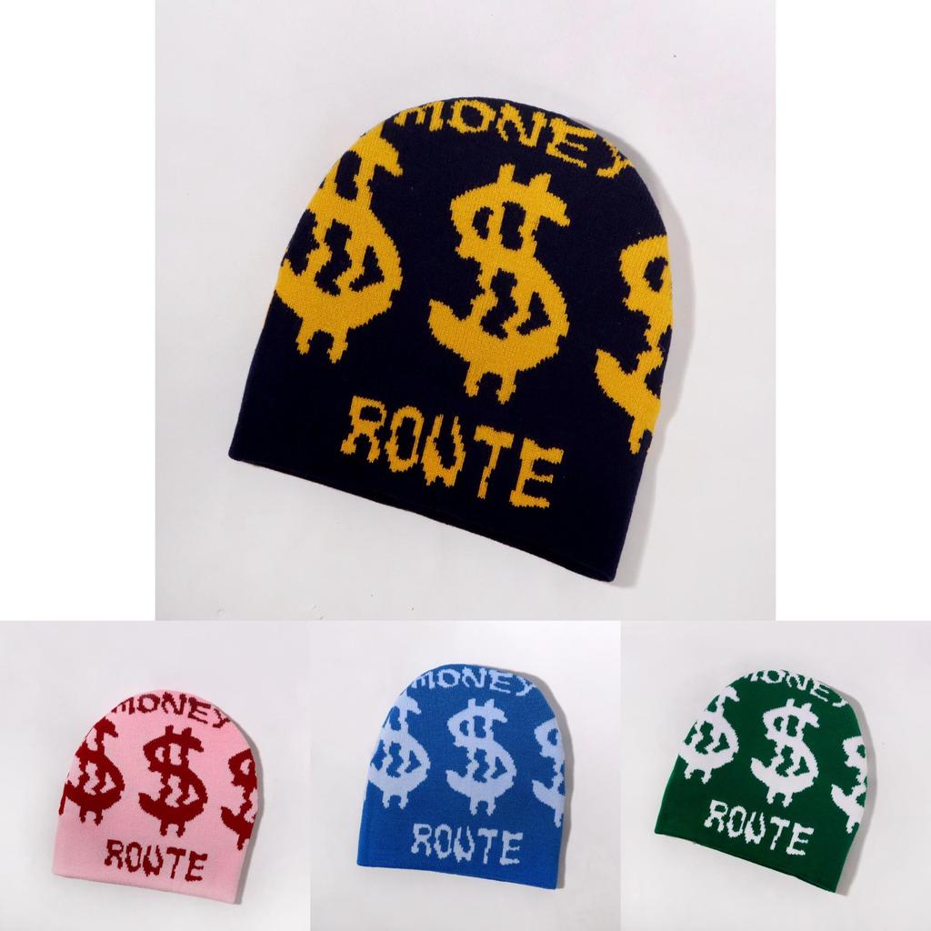 Letter Knitted Hat For Men Women Autumn Winter Streetwear Acrylic Warmth Casual Fashion