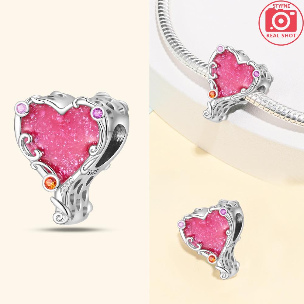 

Original Charms Pink Pendant Heart Sunflower Unlimited Key Lock Copper Beads Fit Bracelet Jewelry Women S Accessories Diy