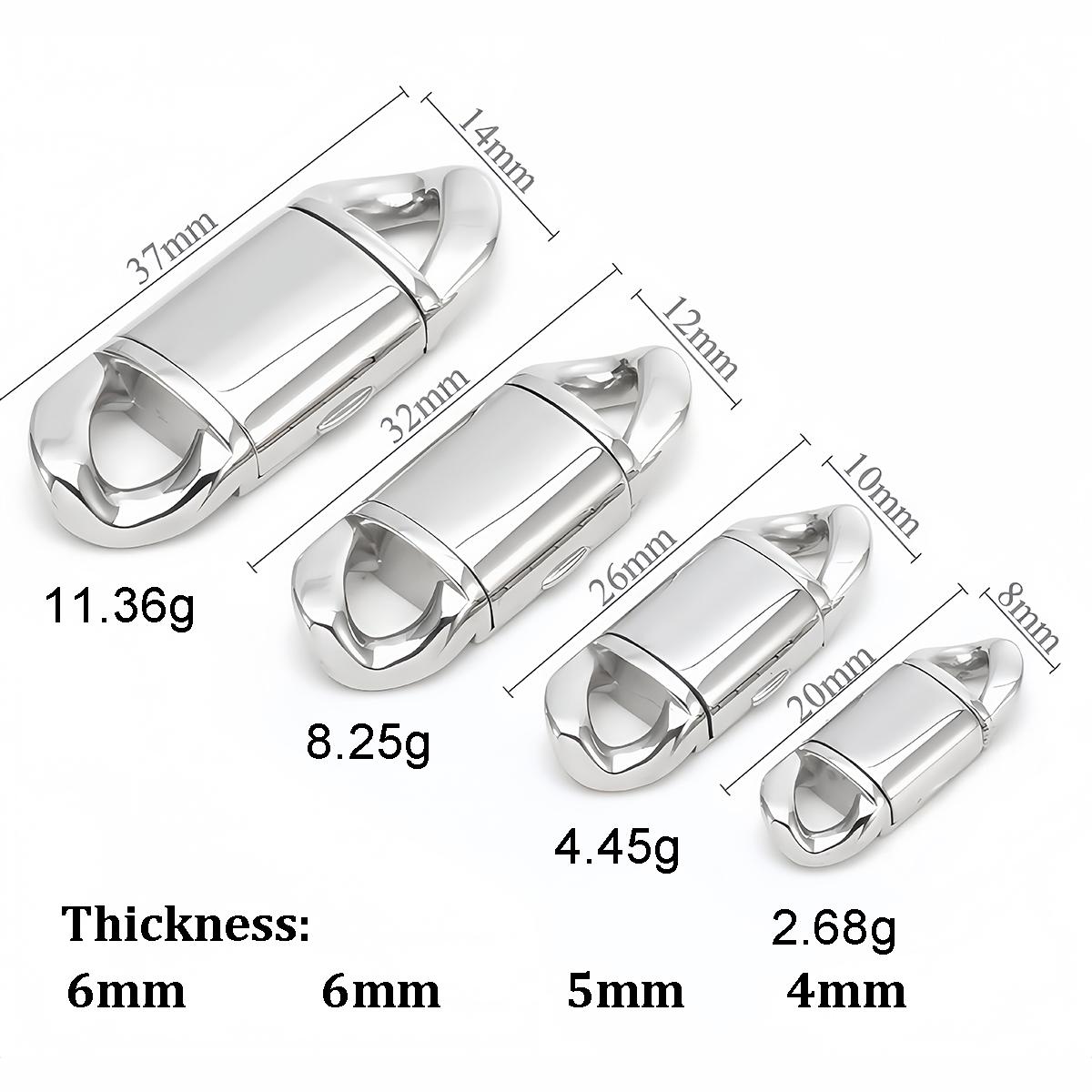 

Stainless Steel Cuban Link Chain Clasps Buckle Closure Connector for Hip Hop Chain Bracelet Necklace Jewelry Making Accessories 8mm