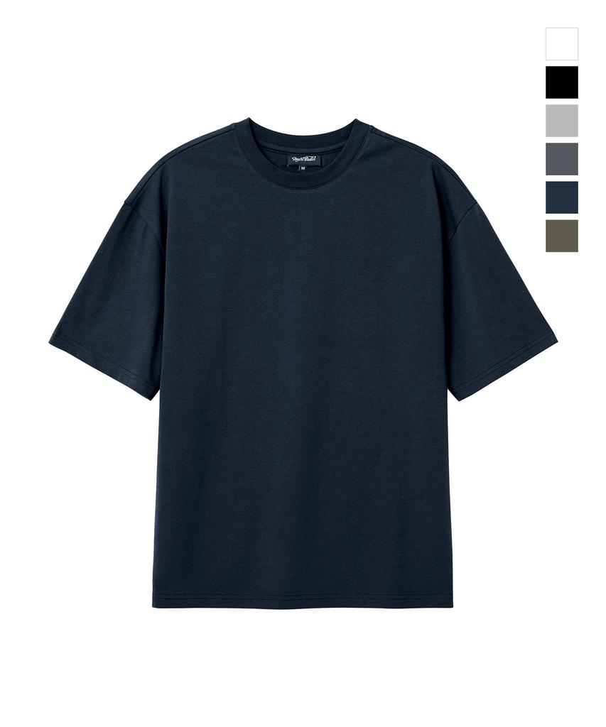 Nuateuseutyudio Basic Plain Cotton Round Neck T-Shirt (4 Types)