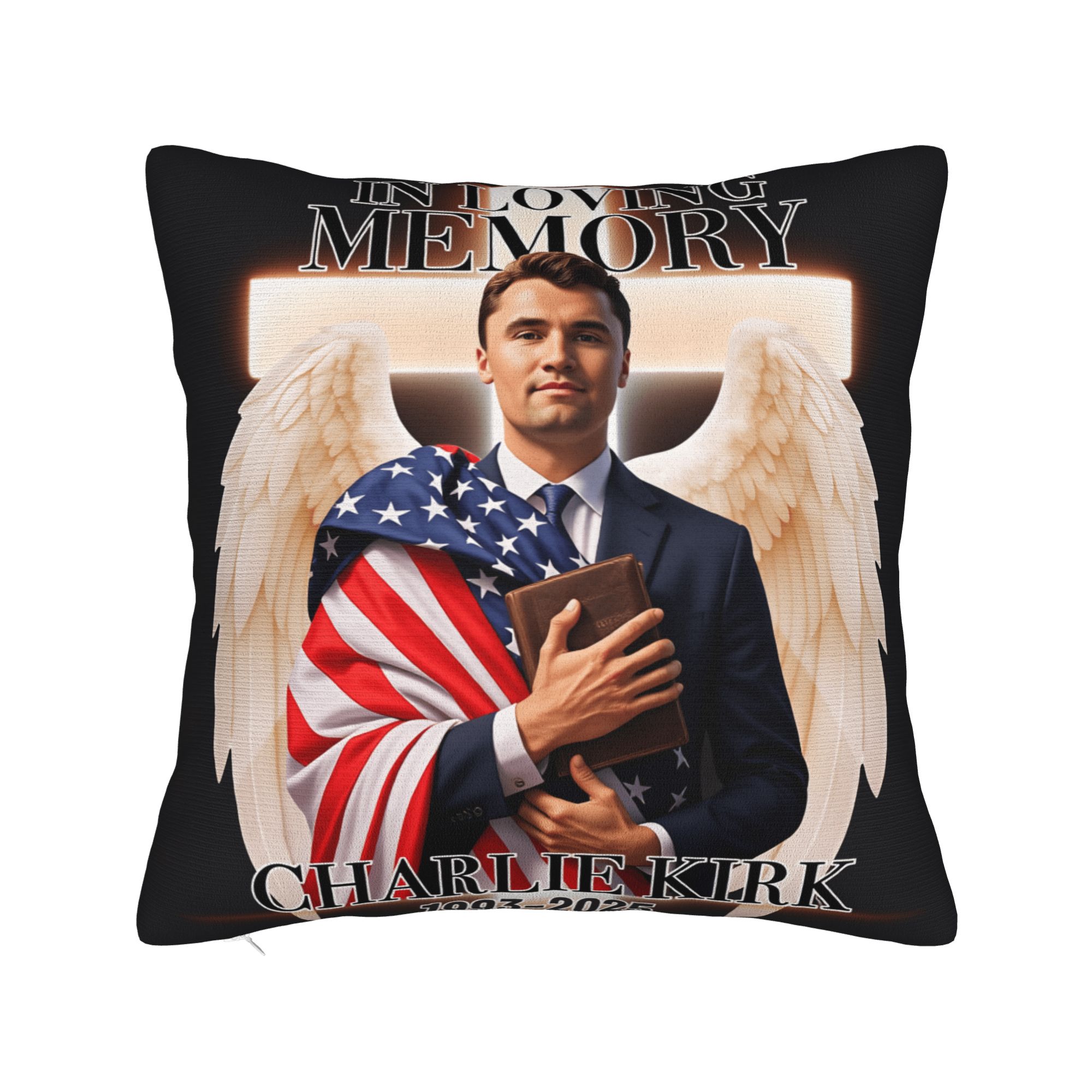 

Чарлі Кірк Смерть Наволочки Вінтажна Наволочка Для Дивана Диванчика Спальні М яка Наволочка 50*50cm