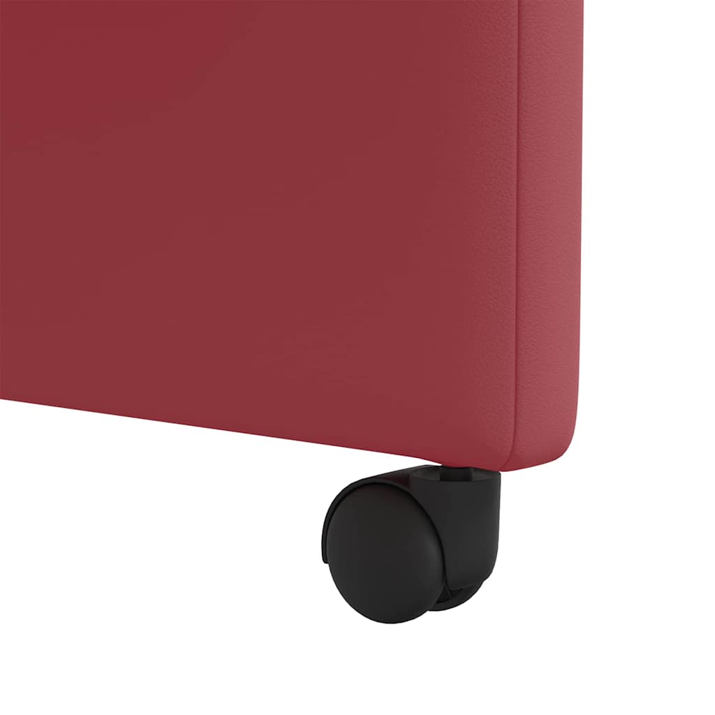 Dining Room Chairs with Casters 2 pcs Burgundy 57 x 66 x 94 cm