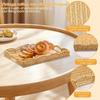 Large Capacity Food Serving Tray Rectangular Woven Decorative Platter Woven Storage Tray  Household