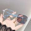 Trendy Luxury Diamond Style Photochromic Myopia Glasses Anti Blue Light Women'S Ultra Light Large Frame Style Diopter To -4.0