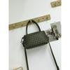 New Woven Bag For Women Niche High-end Wine Red Hand-held Single Shoulder Crossbody Small Square Bag Camera Pillow Bag