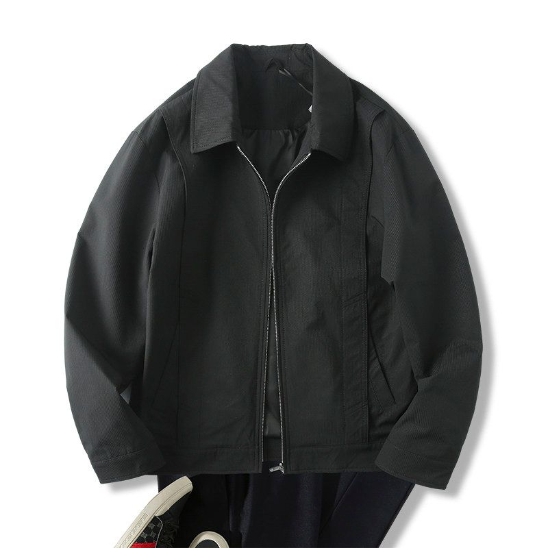 American Retro Casual Workwear Jacket for Men, Spring and Autumn Trendy Brand Design, High-Quality Export Turn-Down Collar Shirt Jacket