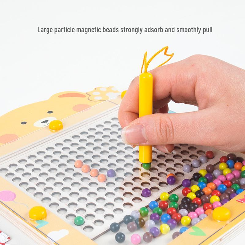 Double-Sided Magnetic Wooden Puzzle Board - Animals, People, Letters & Scenes