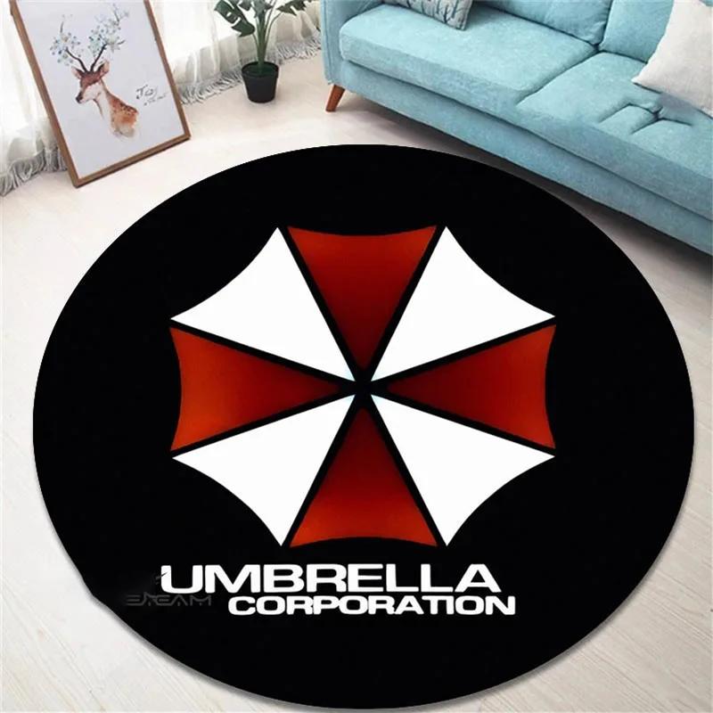 R-Resident Evil Umbrella Printed Round Carpet Living Room Bedroom Beautiful Mats Non -slip Door Pad Floor Mats Birthday Gift
