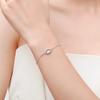 MODIAN Genuine 925 Silver Luxury Elegant Oval Natural Moonstone Chain Bracelet For Women Romantic Simple Fine Jewelry