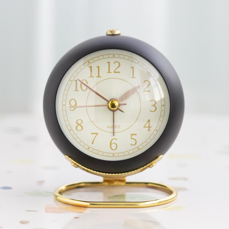 Creative Silent Children's Luminous Metal Alarm Clock for Bedroom or Living Room