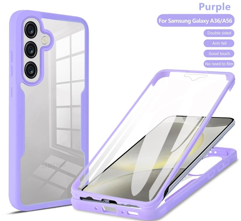 For Samsung Galaxy A56 5G Case 360 Full Body Screen Protector Transparent Cases For Galaxy A56 Shockproof Phone Cover