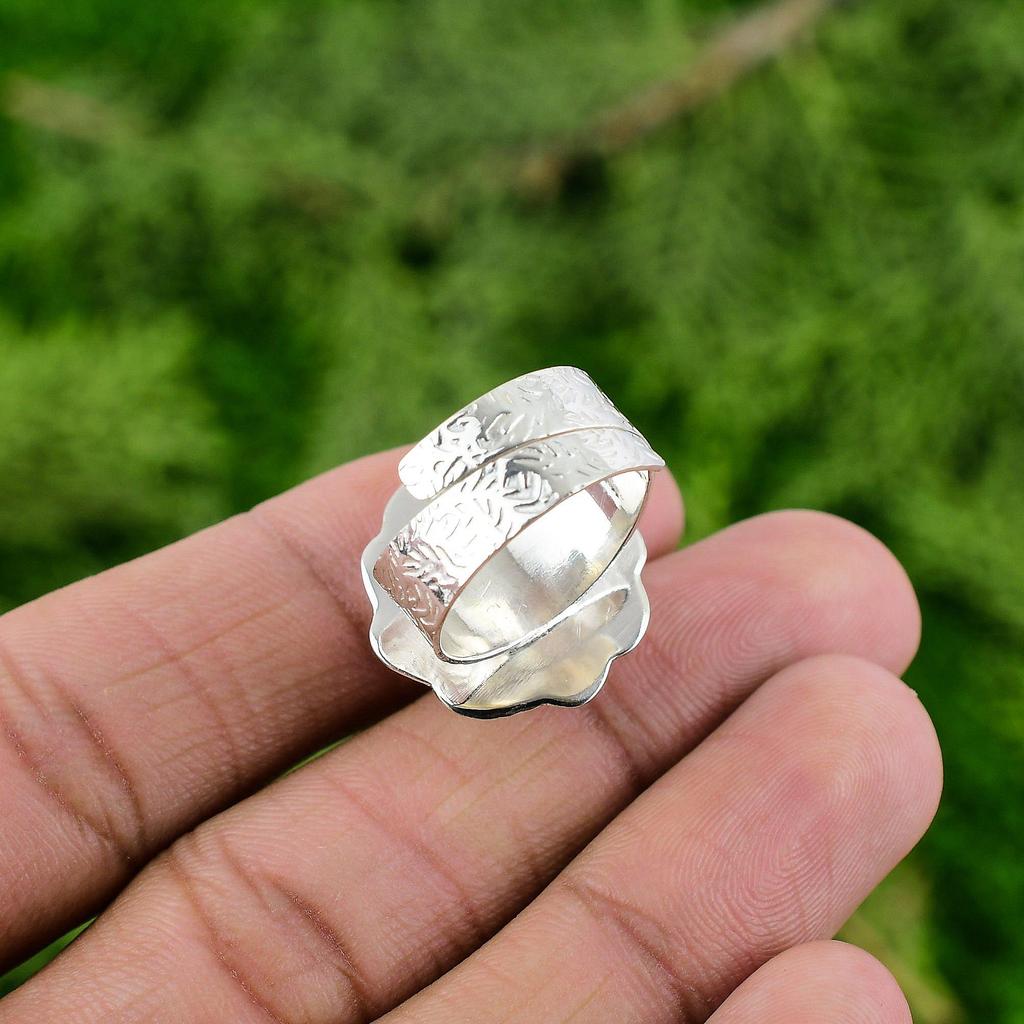 Round Rainbow Moonstone Stone Statement Bezel Stackable Ring 925 Sterling Silver