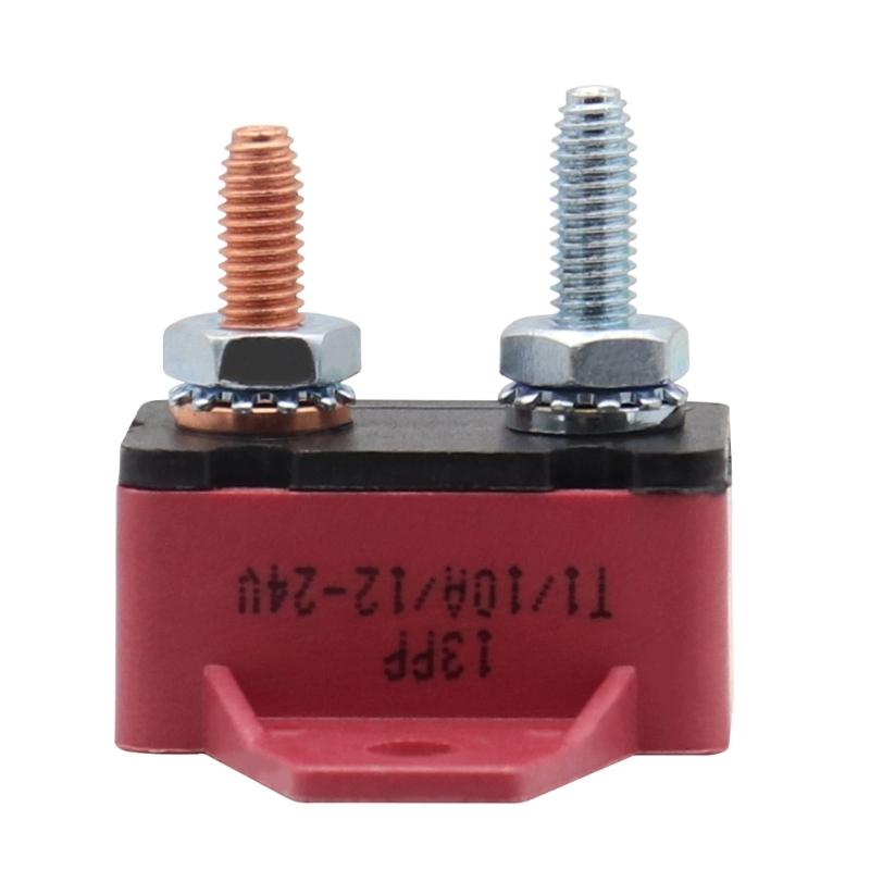 10A Circuit Breakers Auto Reset Function with Waterproof Cover Studs Bolt for Automotive, Marine, Trailers