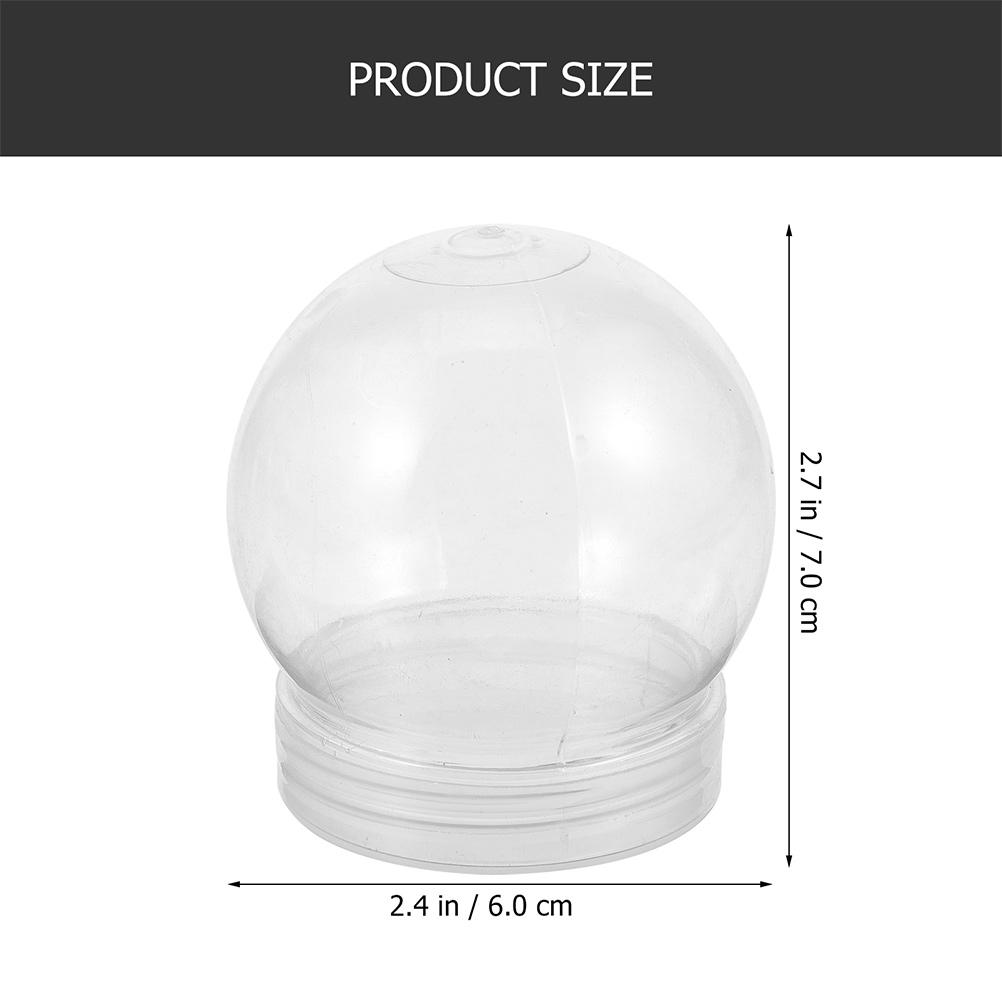Empty Christmas Snow Globe Transparent Water Balloon Globe With Lid Clear Cookie Container Home Storage Empty Multi-Functional
