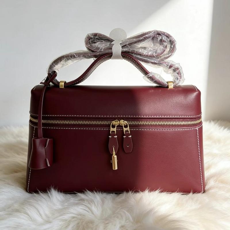 /cm Brotdosen-Tasche Premium-Leder-Box-Tasche Neue Retro-Rindsleder Schulter-Umhängetasche Handtasche Damen