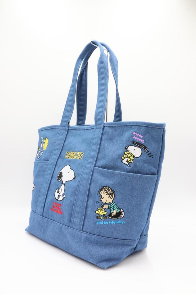 Peanuts Tote Bag SN-TTB15 Light Denim