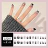 24-Piece Neutral Press-On Nails Set with Metallic Accents, Reusable False Nails for Easy DIY Manicure