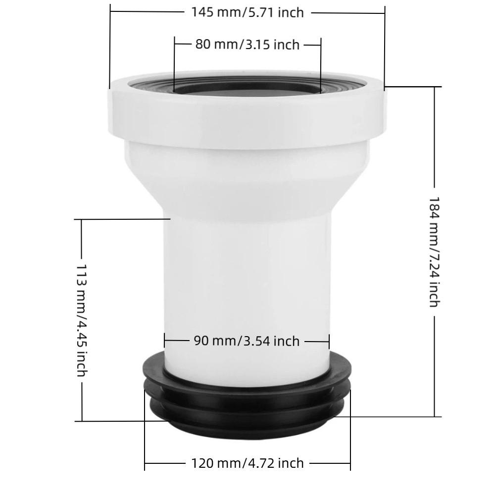 PP Rubber Material Toilet Connection Adapter Toilet Sewer Pipe Adapter  Outlet Pipe Connection