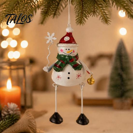 Exchange Gifts for Family Colleagues Christmas Tree Ornaments, Santa/Snowman/Elk Rustic Holiday Xmas Hanging Window Decorations Decoration with
