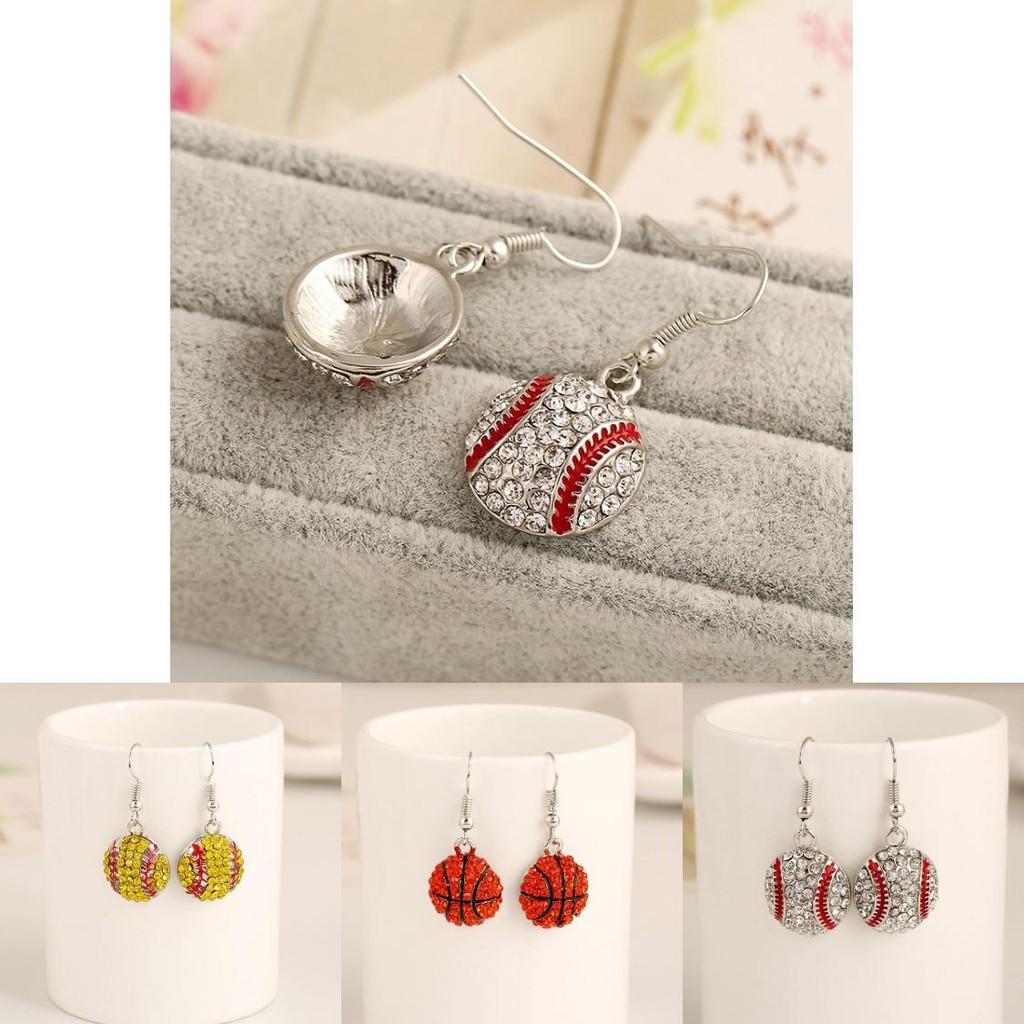 Water Diamond Soccer Drop Earrings For Women With Sportinspired Design And Elegant Detail