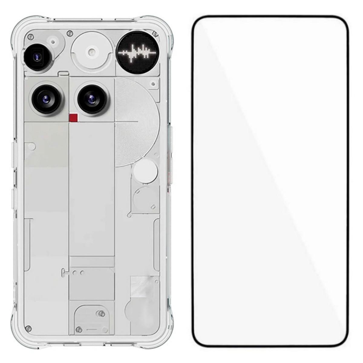 

Ни за что Телефон (3) Чехол для 5G WANLONFENG серии WL 2.0 мм TPU чехол для телефона с пленкой из закаленного стекла Transparent