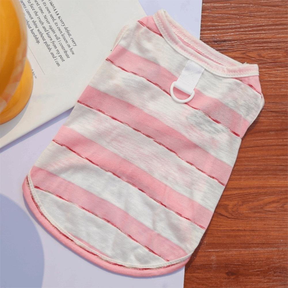 Thin Cat Sunscreen Vest Breathable Dog Summer Clothes Fashion Dog Striped T-shirt  Summer S